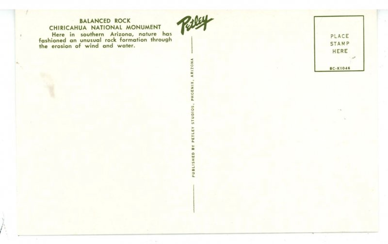 AZ - Chiricahua National Monument. Balanced Rock