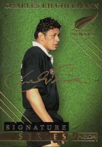 Charles Richelmann New Zealand Signature Rugby Hand Signed Photo Card