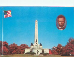 Spingfield Illinois Lincoln  Monument Chrome Postcard Unused