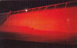 Washington Spokane Grand Coulee Dam In Red