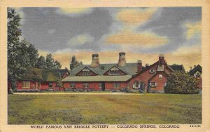 Van Briggle Pottery Colorado Springs Colorado linen postcard