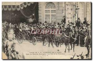 Old Postcard Visit of HM Alfonso XIII Paris Gare du Bois de Boulogne The king...