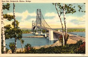 Maine Sedgwick Deer Isle Bridge 1951