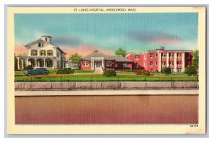 Postcard MA St. Lukes Hospital Middleboro Mass. Vintage Standard View Card 