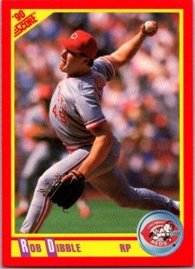 1990 Score Baseball Card Rob Dibble Cincinnati Reds sk2748