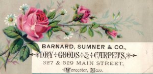 1880's Barnard, Sumner & Co Worcester MA Store Victorian Bookmark Card F109