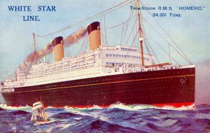 White Star Line - RMS Homeric. Artist: Montague Black