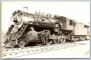 Boston & Maine #2413 Locomotive Train Railroad 1940s RPPC Real Photo Postcard