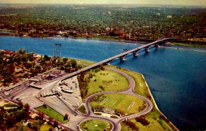 NY - Niagara Falls. Peace Bridge, Aerial View