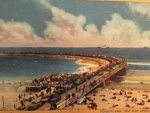 Postcard  Lagoon & Surf Bathing in Long Beach, CA    U2