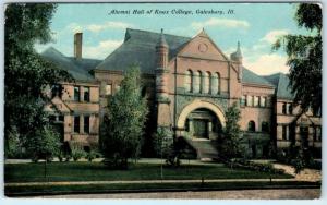 GALESBURG, Illinois IL   ALUMNI HALL of KNOX COLLEGE 1912   Postcard