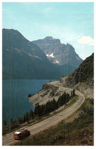 Vintage St.Mary See Und Going-To-The-Sun Highway, Montana Postkarte 