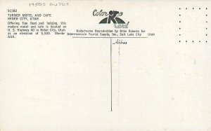 Postcard 1950s Utah Heber City Turner Motel Cafe autos occupation 23-11899