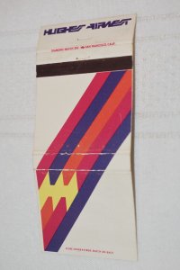 Hughes Airwest Aviation Advertising 30 Strike Matchbook Cover