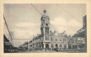 Post Office, Wanganui, New Zealand Huia Series Whanganui c1910s Vintage Postcard