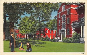 Greenville South Carolina 1940s Postcard Campus Scene Furman University