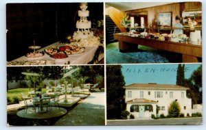 LA HABRA, CA California ~Roadside SCANDIA GARDENS NIXON Home c1960s Postcard