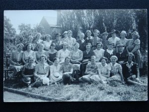 Liverpool Formby, Portrait MOOR LANE LADIES FELLOWSHIP WW2 July 1940 RP Postcard