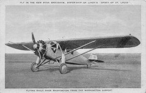 J78/ Airplane Aviation Vintage  Postcard Ryan Brougham Lindbergh 435