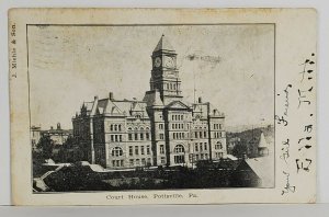 Pennsylvania Pottsville Pa Court House 1910 udb to Phila Penna Postcard S13