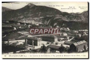 Old Postcard Briancon The Barracks De Ste Catherine and general view from Bri...