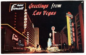 Greetings from Las Vegas, Nevada, Hotels on Strip, Night