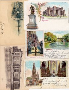 BELGIUM 77 Vintage Litho Postcards pre-1910 (L2914)