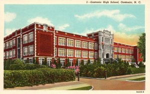 Vintage Postcard 1920's View of Gastonia High School Building North Carolina NC