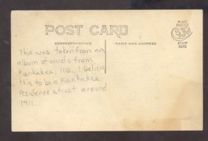 RPPC KANKAKEE ILLINOIS RESIDENCE STREET SCENE CAR VINTAGE REAL PHOTO POSTCARD