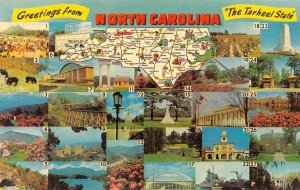 North Carolina Map postcard