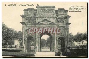 Old Postcard Orange Arc de Triomphe