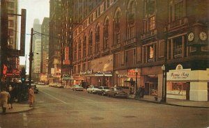 Postcard Illinois Chicago Madison Streets Morrison Hotel automobiles 23-11018