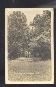 RPPC HEDGESVILLE MONTANA PARK SCENE PICNIC GROUNDS VINTAGE REAL PHOTO POSTCARD