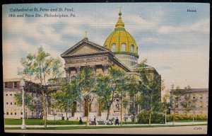 Vintage Postcard 1930-1945 Cathedral of Saints Peter & Paul, Philadelphia, PA