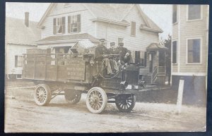 Mint USA Real Picture Postcard Advertising AH Sweet Wood & Paper Boxes Truck