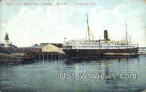 Clyde Line Wharf - Jacksonville, Florida FL Postcard