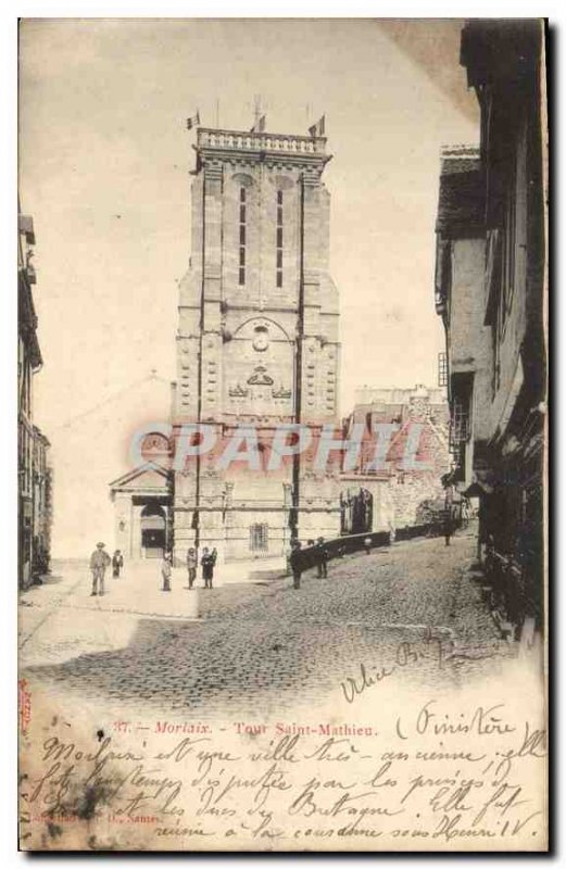 Old Postcard Morlaix Tour Saint Mathieu