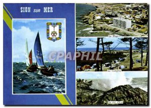 Modern Postcard Zion Sea The Beach Camping Le Jet d'Eau