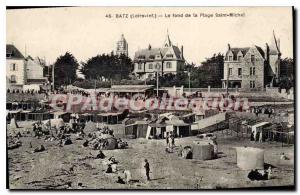 Postcard Old Batz Loire Inf The bottom of the Beach Saint Michel