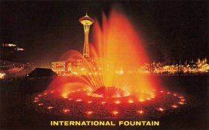 Postcard Seattle World's Fair International Fountain Night View