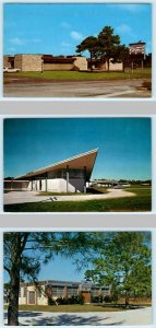 3 Postcards ENGLEWOOD, FL ~ Englewood Savings, Elementary School, Veterans Club