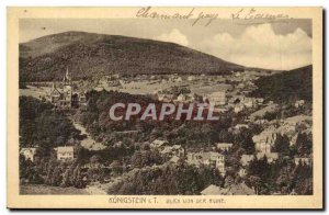 Old Postcard Blick von Konigstein Dlr Ruin