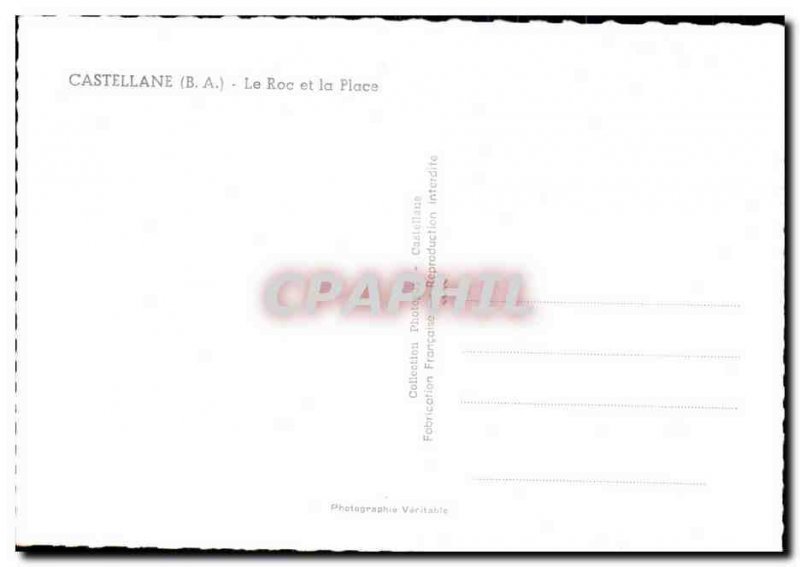 Old Postcard Castellane Roc and Place