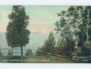 Unused Divided-Back LAKE CHAMPLAIN FROM RED ROCKS Burlington Vermont VT F3689@