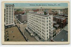 Panorama Skyscrapers Oklahoma City OK 1920 postcard