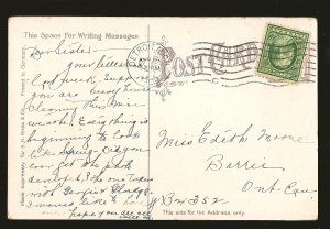 USA Postmarked 1909 Detroit Mich Welcome to Water Works Park Detroit Postcard