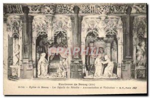 Old Postcard Around Bourg Ain Brou Church of the Annunciation Altarpiece Deta...