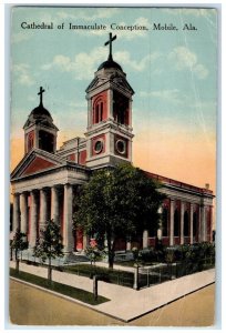 1915 Cathedral of Immaculate Conception Mobile Alabama AL Antique Postcard