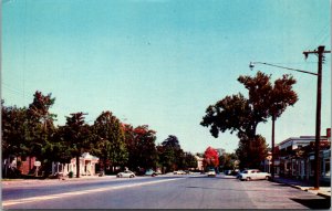 Vtg 1950s View of Main Street Madison Connecticut CT Postcard