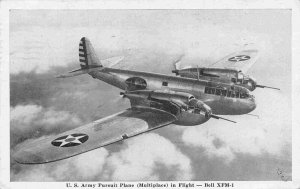 Bell XFM-1 Pursuit Plane US Army WII 1945 postcard